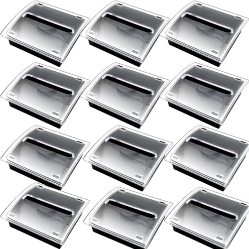 Pop Up Sticky Note Dispenser Sticky Note Holder Pop Up Note Dispenser Transparent Top for 3 x 3 Inch Sticky Notes School Office Home Store Black Base Clear Top (12)