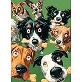 300 Piece Puzzles for Adults, Colorful Funny Dog Puzzles for Adults, Comical Dogs Holding Bones 300 Piece Jigsaw Puzzle, Ideal Home Decor Gift for Adults Kids Seniors, 20.5×15 in