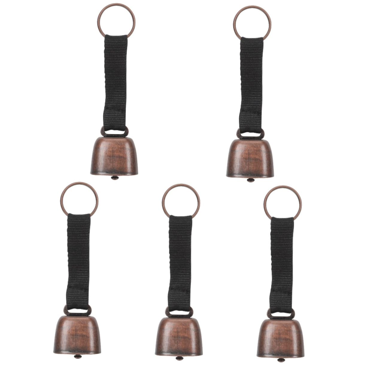 Zerodeko 5pcs Hiking Metal Bells Bear Protection Outdoor Sports Alarm Bells Gold for Hiking Portable Alert