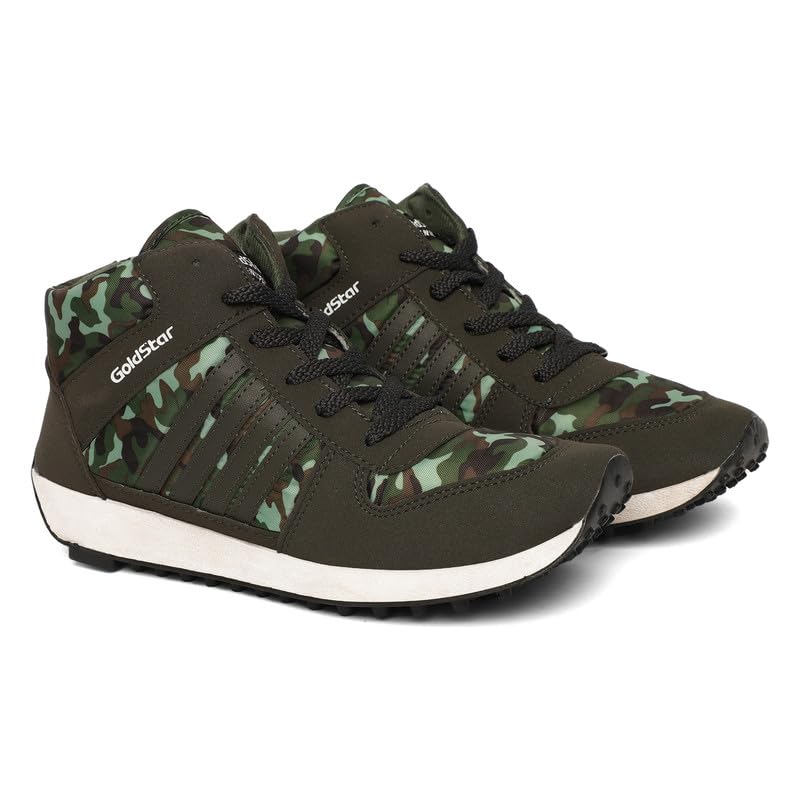 GOLDSTAR 612 Army-Green Latest Stylish Casual Sneakers,Lace up Lightweight Shoes for Running, Walking, Gym,Trekking, Hiking and Party Running Shoes for Men (6) (B0CSWPK336) Amazon Price History, Amazon Price Tracker