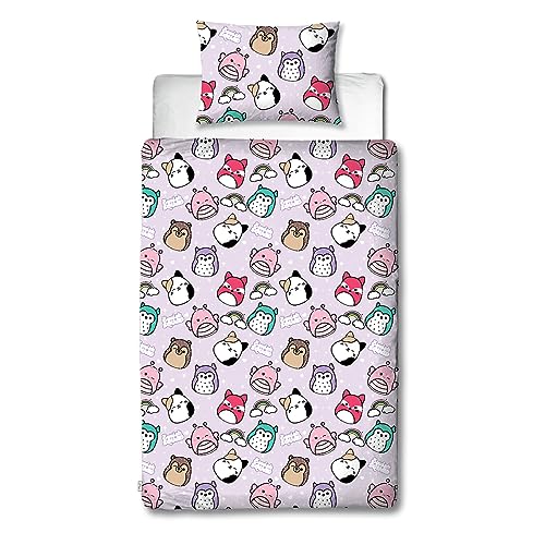 Squishmallows Character World Official Polyester Single Duvet Cover Set, Bright Design, Purple - Image 2