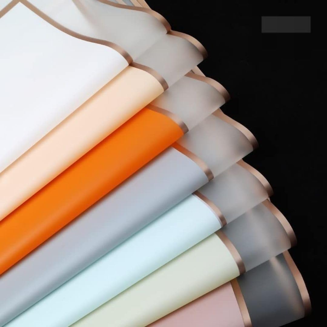SATYAM KRAFT Pcs Gradient Korean Gift & Bouquet Paper | Wrapping paper for gift packing | gift sheets for Birthday, Wedding, Enagagement, Anniversary, Chocolate Packing, Return Gifts, Floral Decoration & Handmade Gifts wrapping (Color 3, Pack of 5)-image-14