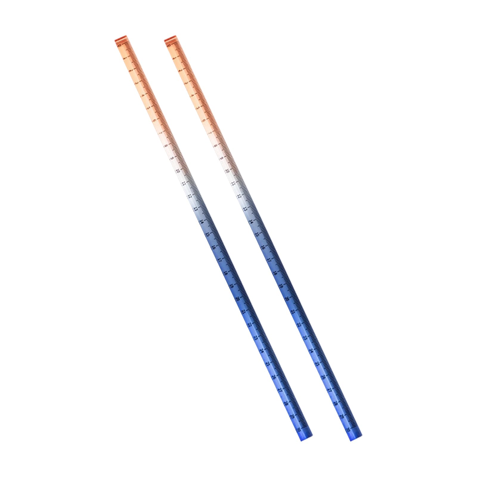 Of 2 Clear Acrylic Straight Ruler with Inches Centimeters, Colored Ruler Metric Rulers Measuring Rulers Set Set