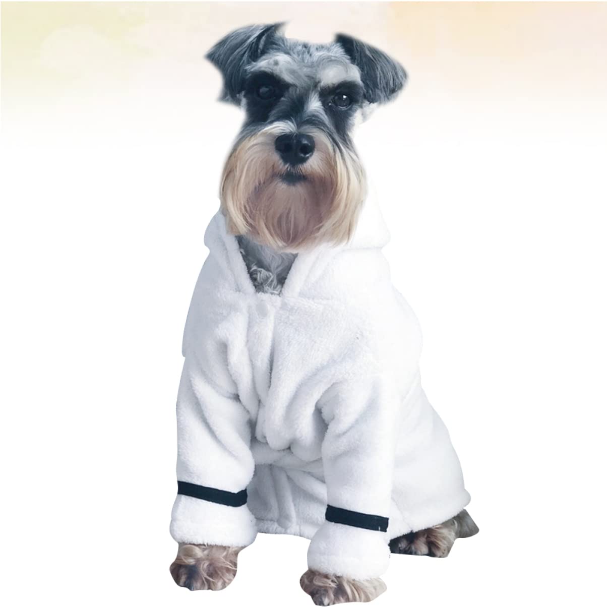 Accappatoio Assorbente per Animali, Asciugatura Rapida, Cotone | Bianco, per Cane e Gatto, Uso Dopo Bagno Autunnale, Stile Morbido e Caldo