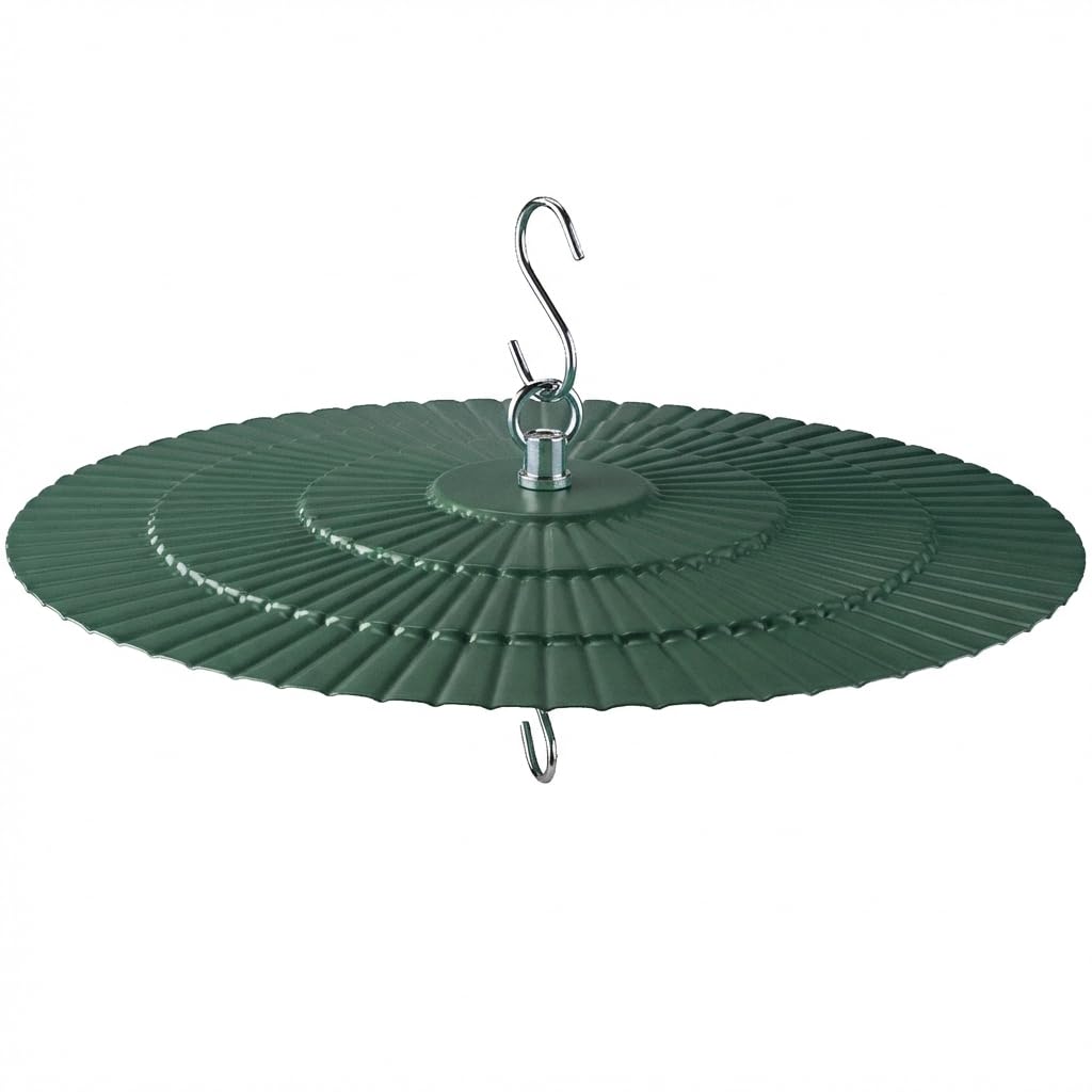 Photo 1 of 11.5" Metal Bird Feeder Rain Guard - Green