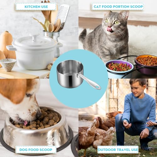 Cuchara medidora para comida de perro de acero inox 2.5 tazas miniatura 6