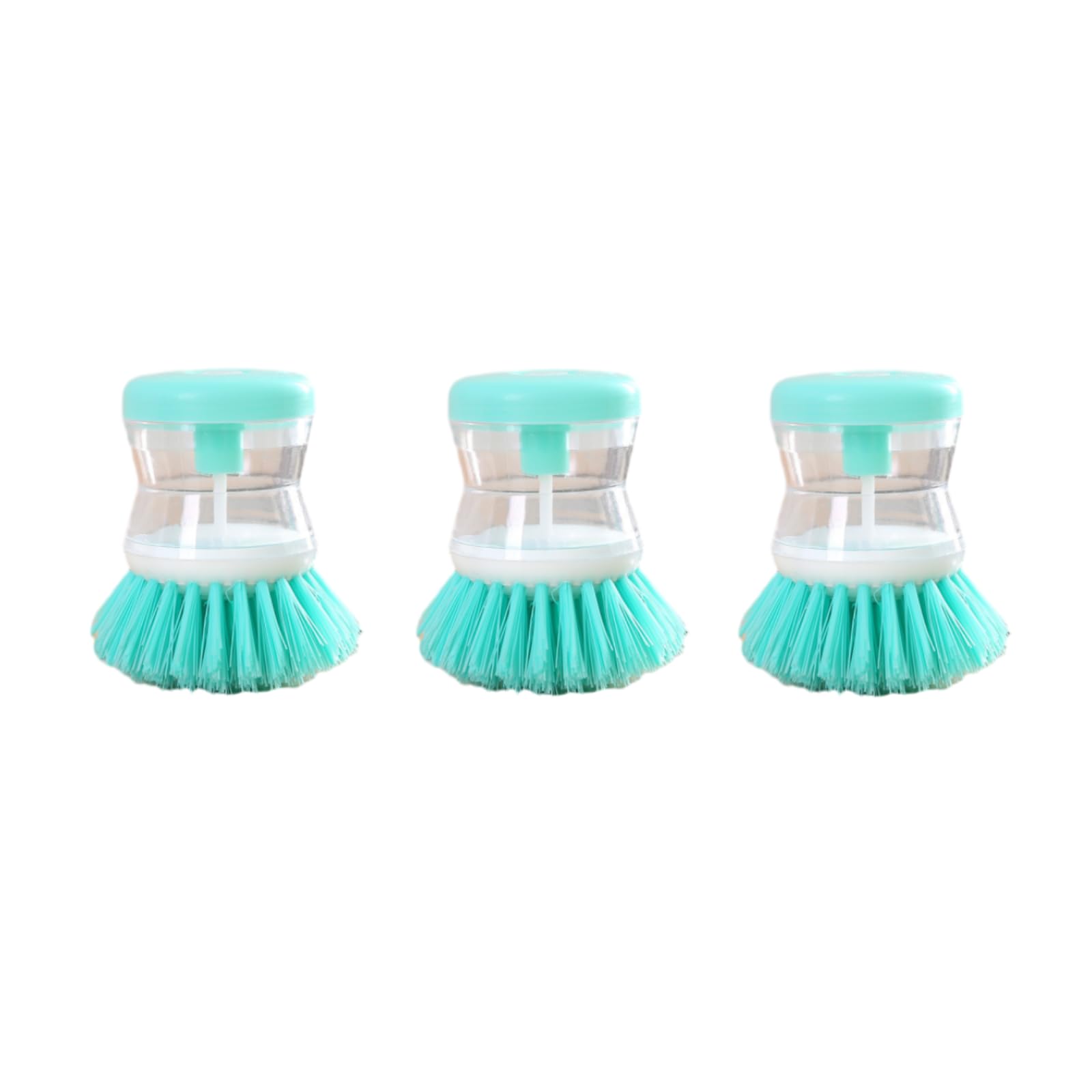 3Pcs Soap Dispensing Dish Brush, Soft Kitchen Cleaning Brush for Pots and Pans