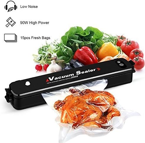 Kitchen Vacuum Sealer Food Vacuum Sealer Machine 34cm Sealing Width, Vacuum Packing Machine For Meat Fruits Vegetables Preservation Automatically Vacuum Seal and Weld Keep Foods Fresh Up to 7x Longer