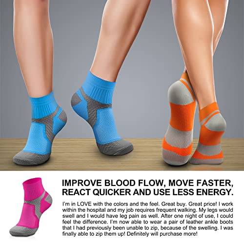 Image of CHARMKING Compression Socks for Women & Men Circulation 15-20 mmHg is Best for Athletic Running Cycling Nurse Daily Wear