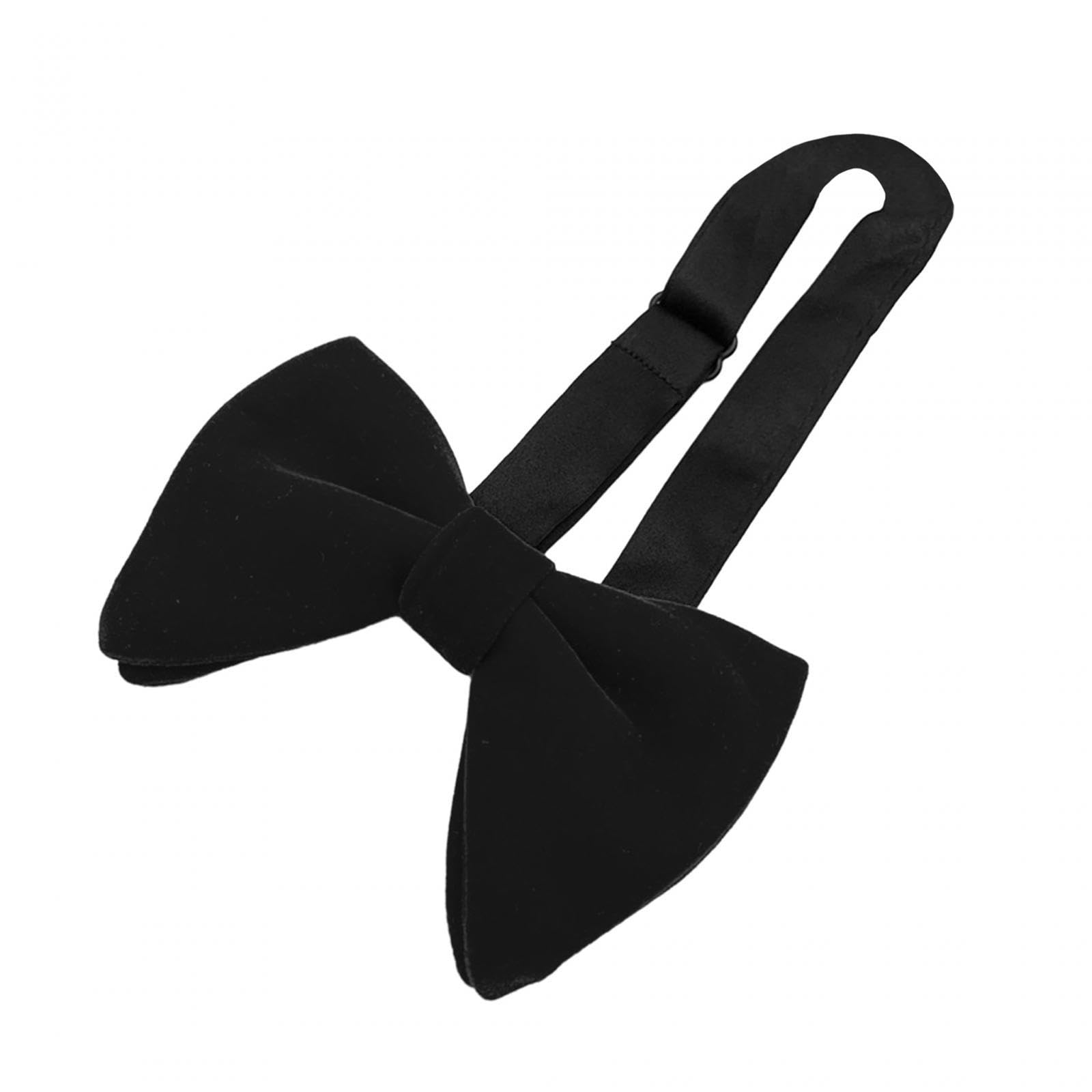 JAZZY PEARLSMen's Velvet Bow Tie Solid Color Formal Big Bow Tie for Party Groom Business Black|Clothing Shoes & Accessories | Mens Accessories | Ties|1Velvet Bow Tie