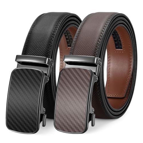 Ceinture en cuir pour homme LEACOOLKEY premium avec boucle automatique 35mm