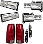 Brock Headlights Set fits 94-99 GMC Chevy Pickup SUV 6 Pc w/Tail Lights & Signal Light