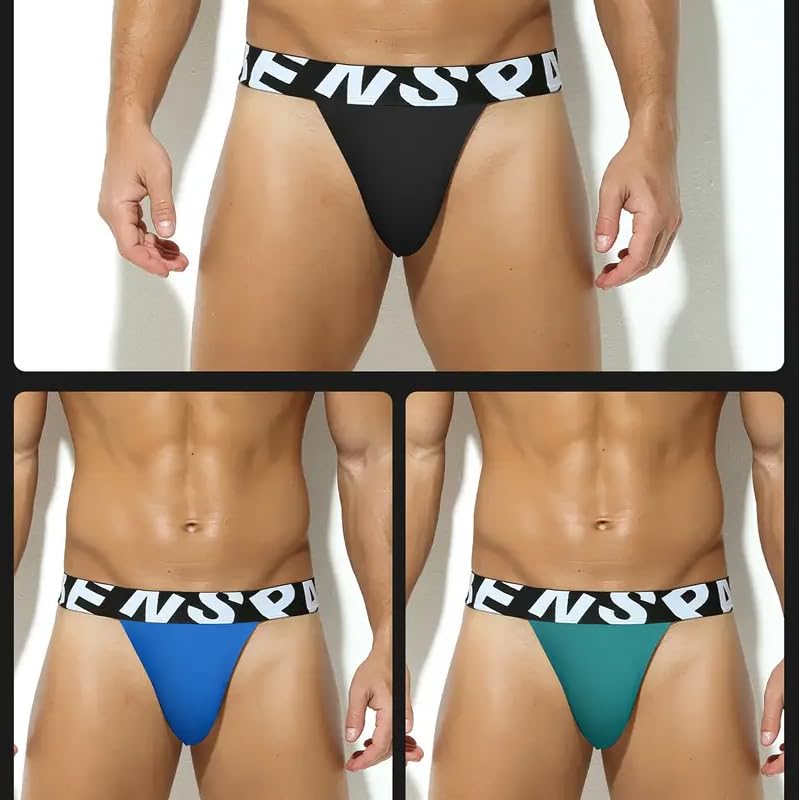 3Pcs Men's Underwear, Lightweight High Stretch, Solid Color Briefs, Comfortable Underwear2