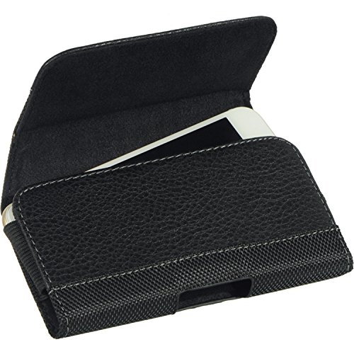 Sturdy Nylon Leather Belt Clip Hip Holster For Xiaomi Mi 9, Mi 8, Redmi Go, Note 7, Mi Play, Mix 3, Mi Note 3 Smartphones, (And Windshield Car Mount And Universal Aux Cable) #TOP3