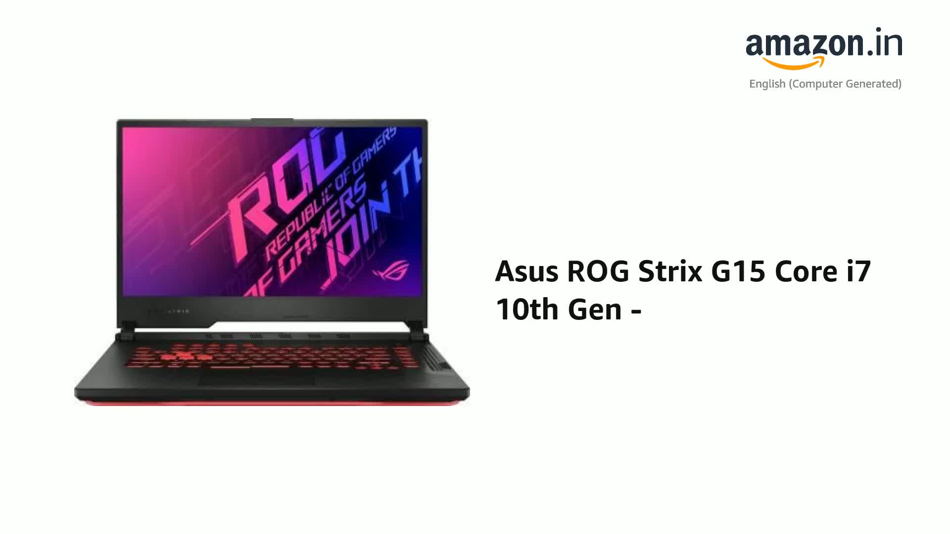 Asus ROG Strix G15 Core i7 10th Gen - (16 GB/1 TB SSD/Windows 10