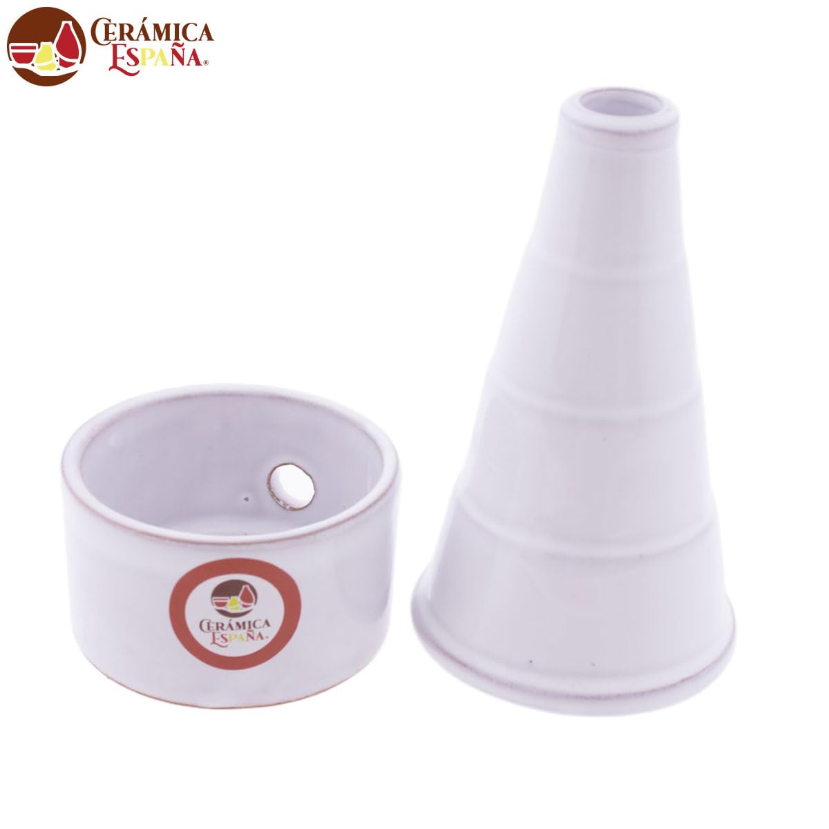 CERÁMICA ESPAÑA® | Incenso a camino bianco | Incensieri religiosi | Incensieri in argilla | Incenso Pasqua | Bruciatore profumo, 8 x 8 x 18 cm
