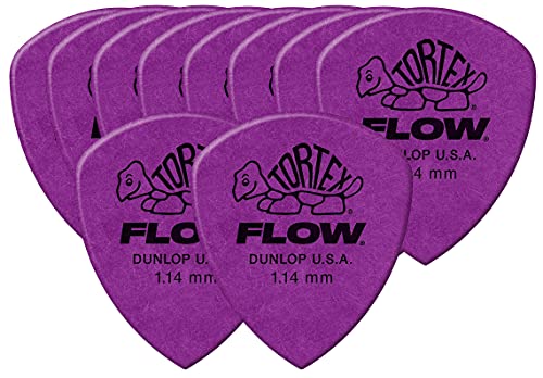 Puas para Guitarra Eléctrica DUNLOP TORTEX FLOW 558R114 Violetas pack 10 unidades - Rockmusic España Cover