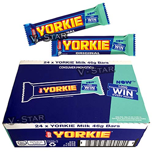 FULL BOX OF NESTLE YORKIE CHOCOLATES BAR - 24 BARS ORIGINAL (NESTLE YORKIE MILK BAR 46g)