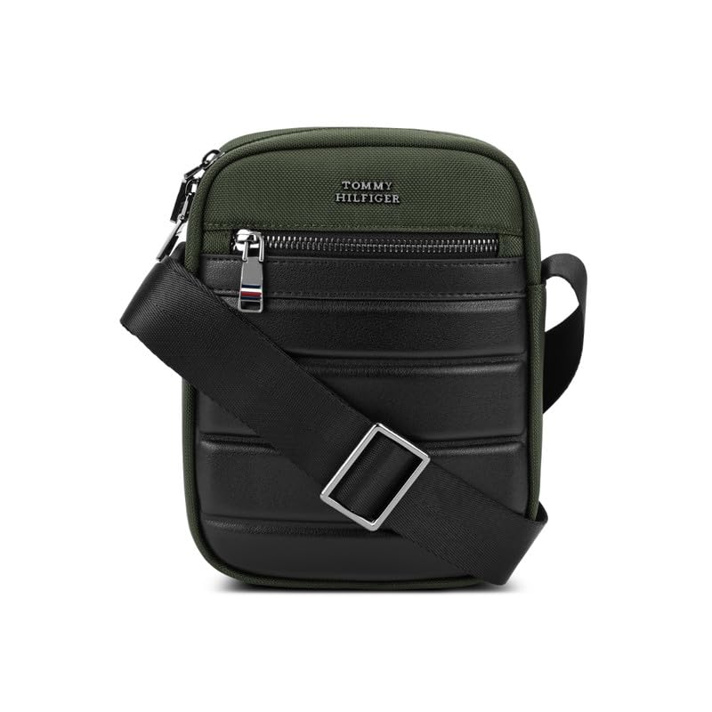 Unisex Crossbody BRISTOW | Ballistic Fabric & PU Messenger with RWB Enamel Pullers | Compact Travel & Daily Shoulder Bag | Stylish and Trendy crossbody Bag-image-42