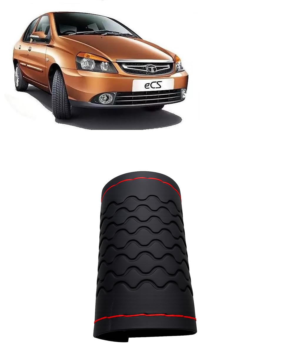 Anti-Slip Auto Car Steering Wheel Cover for Tata Indigo ECS Car (Color: Red, Black, Hand Stitched, Premium Material)-image-25