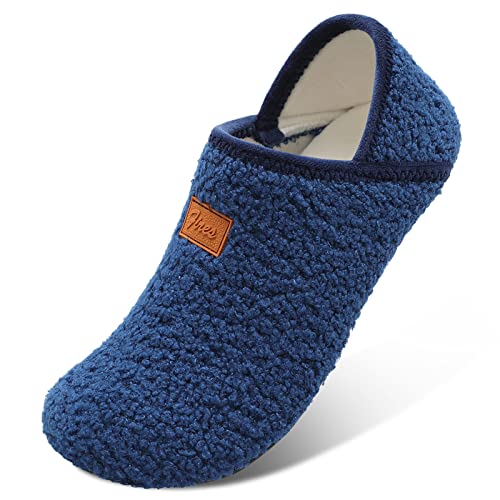 Image of Fires Womens Mens Slippers with Rubber Sole Soft-Lightweight House Slipper Socks Around House Shoes Non Slip Indoor /Outdoor