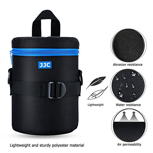Image of JJC Deluxe Lens Case Pouch Bag for Canon EF 24-70mm f2.8L USM /EF 50mm f1.2L USM /EF 85mm f1.2L II USM, Tamron SP 70-300mm f4-5.6 A005, Sigma APO DG 70-300mm f4-5.6 & More Lens below 3.9 inch x 6.5 inch(D x L)