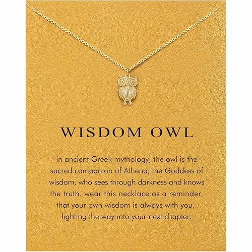 OBSUN Owl Necklace Owls Gifts for Women Graduation Gifts for College Students Owl Pendant Jewelry