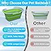 ddLUCK Multi-Functional Collapsible Pet Bathtub with Drainage Hole, Portable Indoor Outdoor Foldable Washing Tub Bathing Tub Small Pets Bathtub for Puppy Small Dogs Cats (Green)