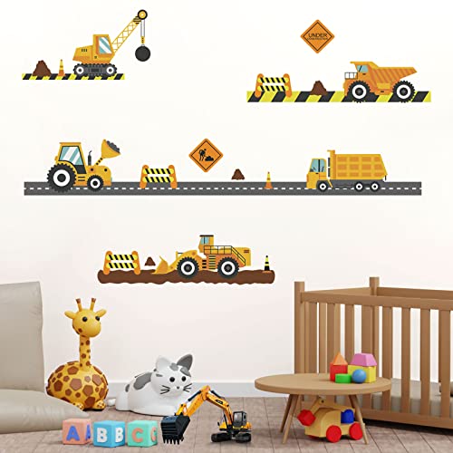 Vinilos Decorativos Vehículos de Construcción para Pared