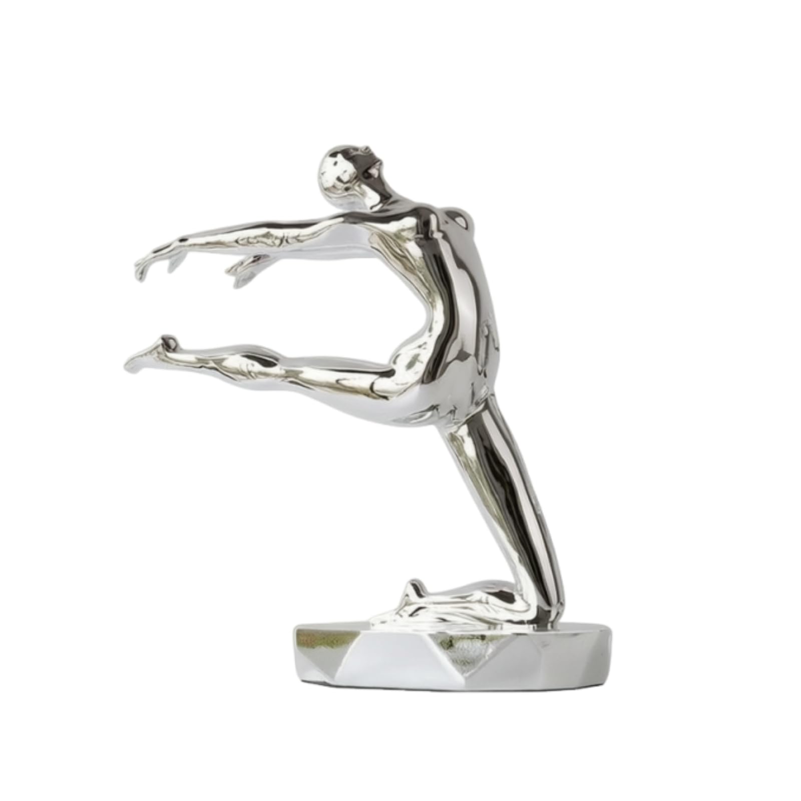 Statuetta Stilizzata Moderno Decorazione | Statua da Tavolo, Astratto, per Soggiorno, Studio, Libreria, Nero, 34x14x33cm