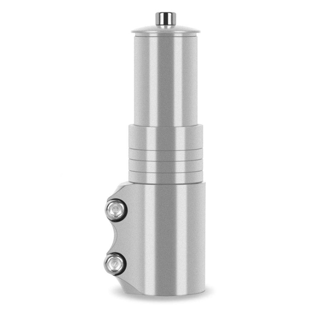 Stop aluminium rower kierownica widelec widelec rozszerzenie łodygi 70 mm, góra kierownica podest adapter głowy 28,6 mm (uniwersalny kaliber) (kolor: srebrny)