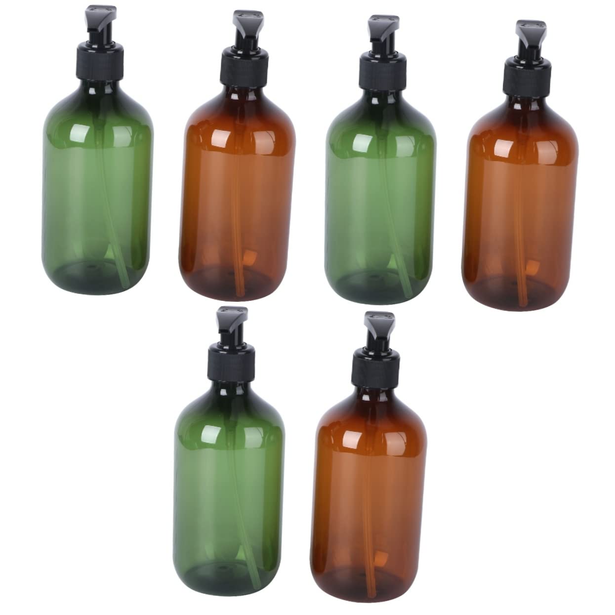IMIKEYA Set di 3 dispenser per lozione, pompa vuota, barattolo di bottiglia di soluzione di pulizia, flacone di shampoo, flacone cosmetico, dispenser di pompa per shampoo, 4 pezzi x 3