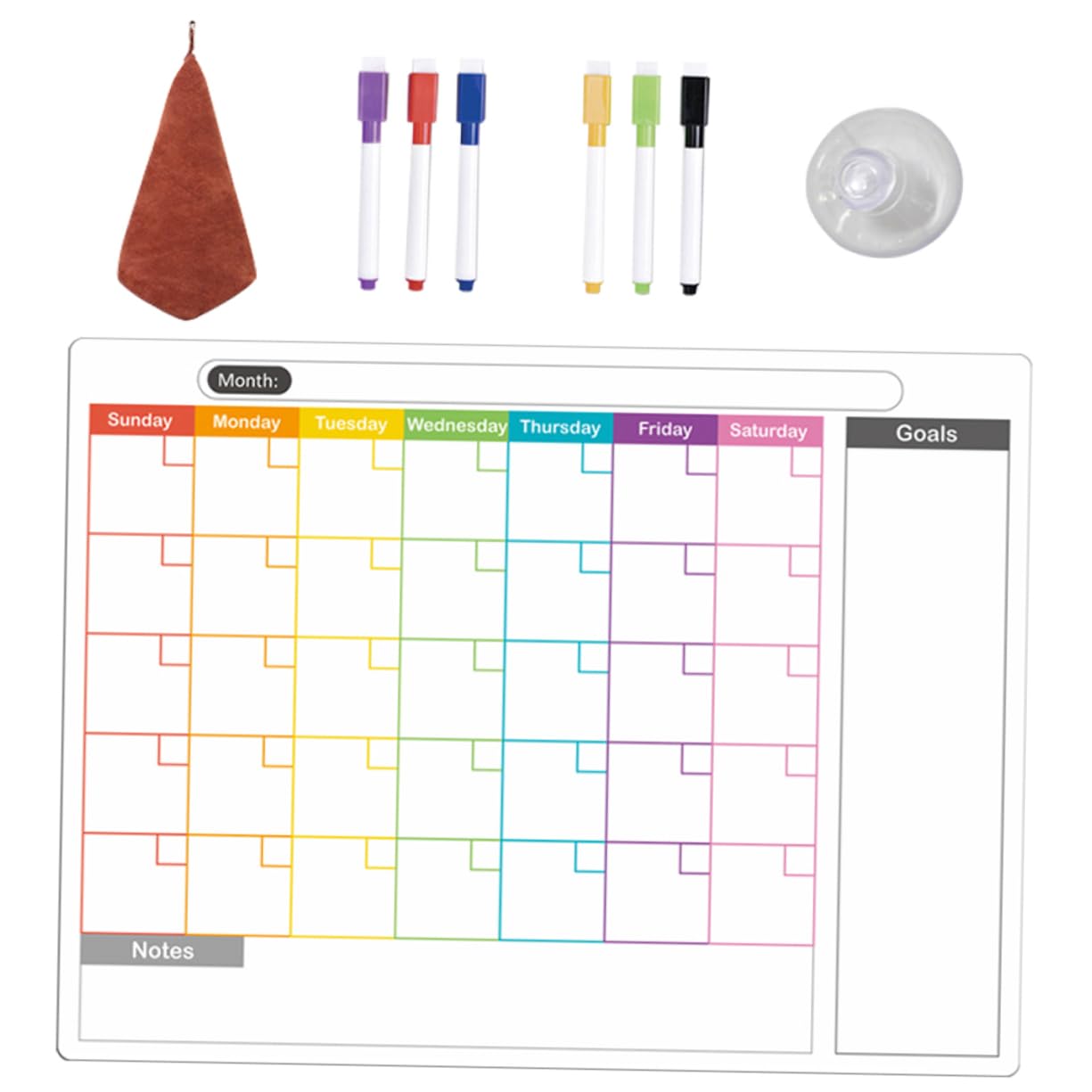 3 Set planner settimanale planning settimanale Piano settimanale cucina lavagna cancellabile a secco settimanale lavagna di pianificazione del programma calendario magnetico cotone