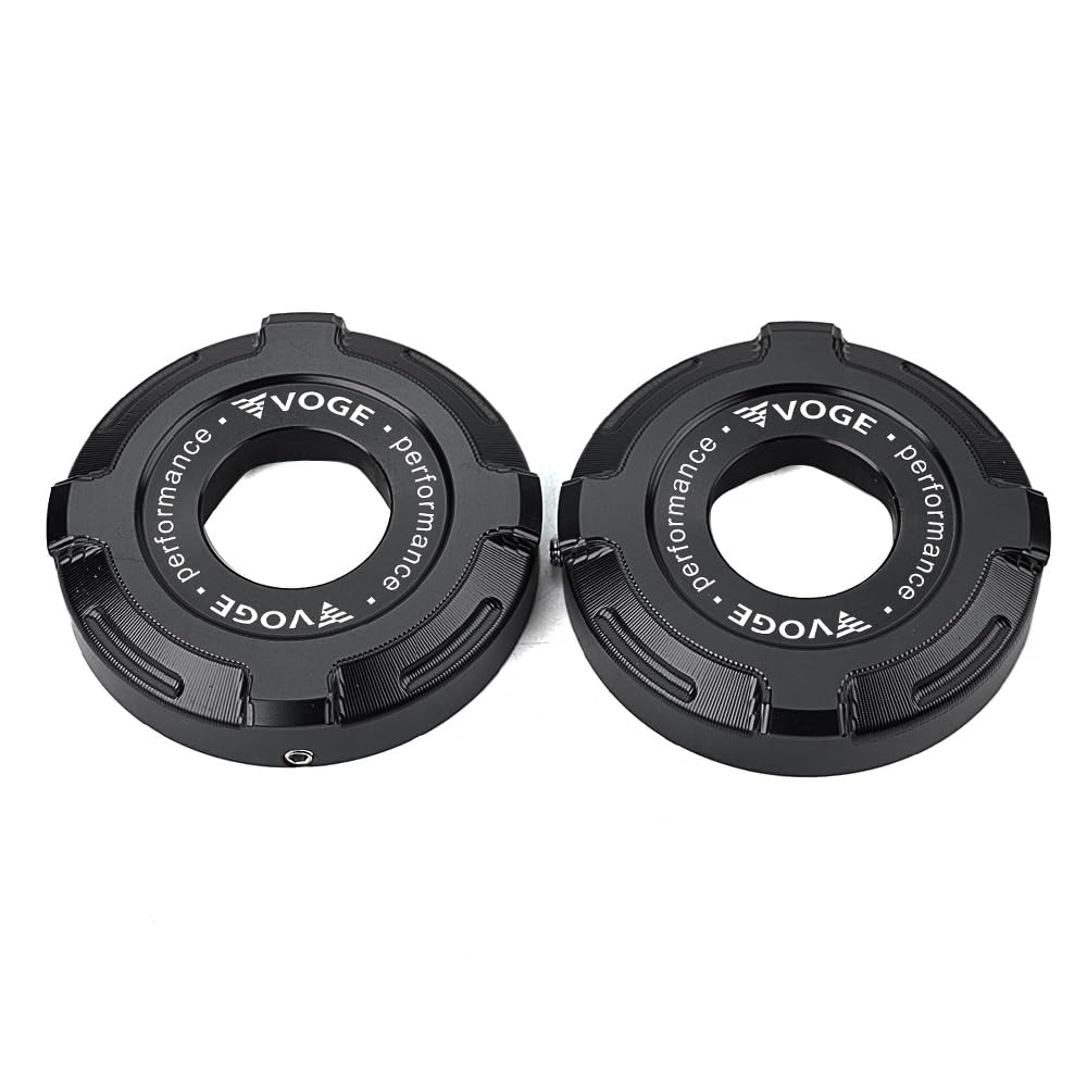 Pour VOGE 900DSX 625DSX 525DSX DSX DSX 900 625 525 DS900X DS625X DS525X Accessoires Moto Couvercle Amortisseur Avant Trois Étoiles Couvercle de colonne Capuchon décoratif Aluminium (Noir)