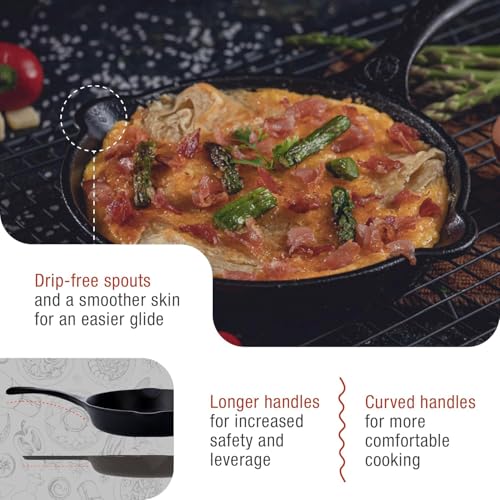 Image of Victoria 6.5-Inch Cast Iron Skillet, Pre-Seasoned Cast-Iron Frying Pan with Long Handle, Made in Colombia