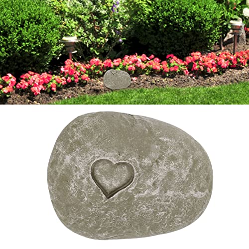 Akozon Pietra Commemorativa per Animali Domestici - Lapide in Resina con Incisione Personalizzata per Cani e Gatti - Design Realistico con Ciottoli per l'arredamento del Giardino