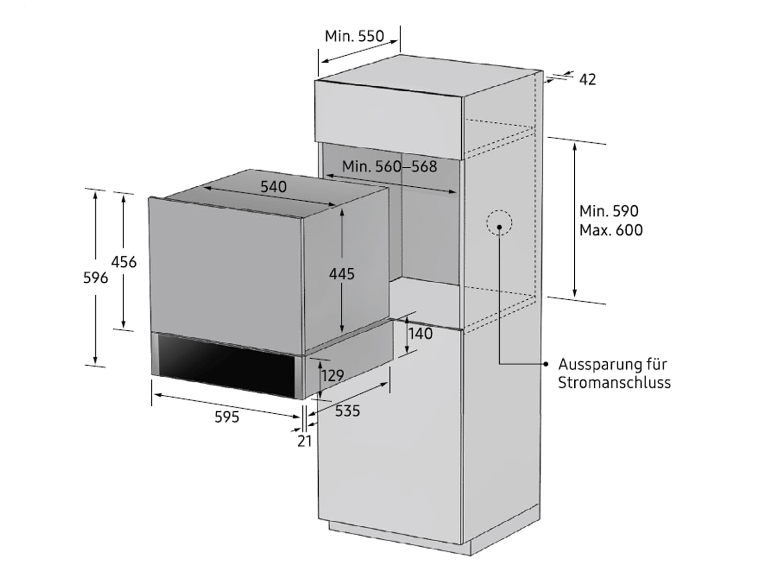 Samsung NL20T9100WD/UR Infinite Line Wärmeschublade Graphitgrau matt