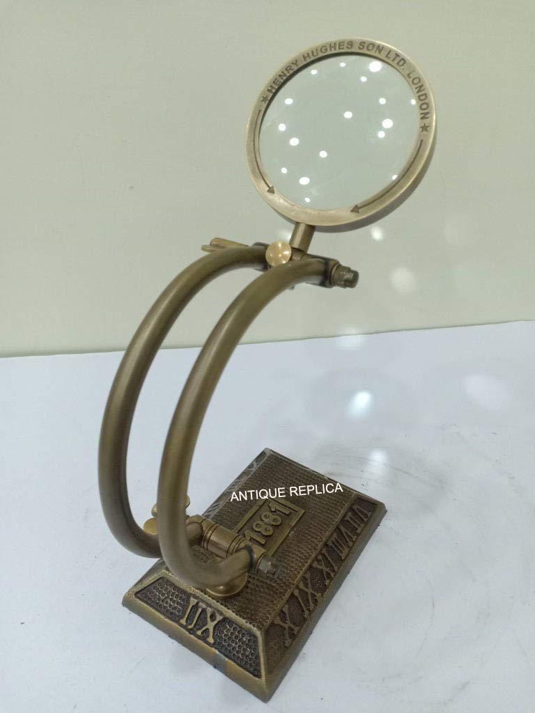 HENRY HUGHES London Loupe en laiton nautique 1881