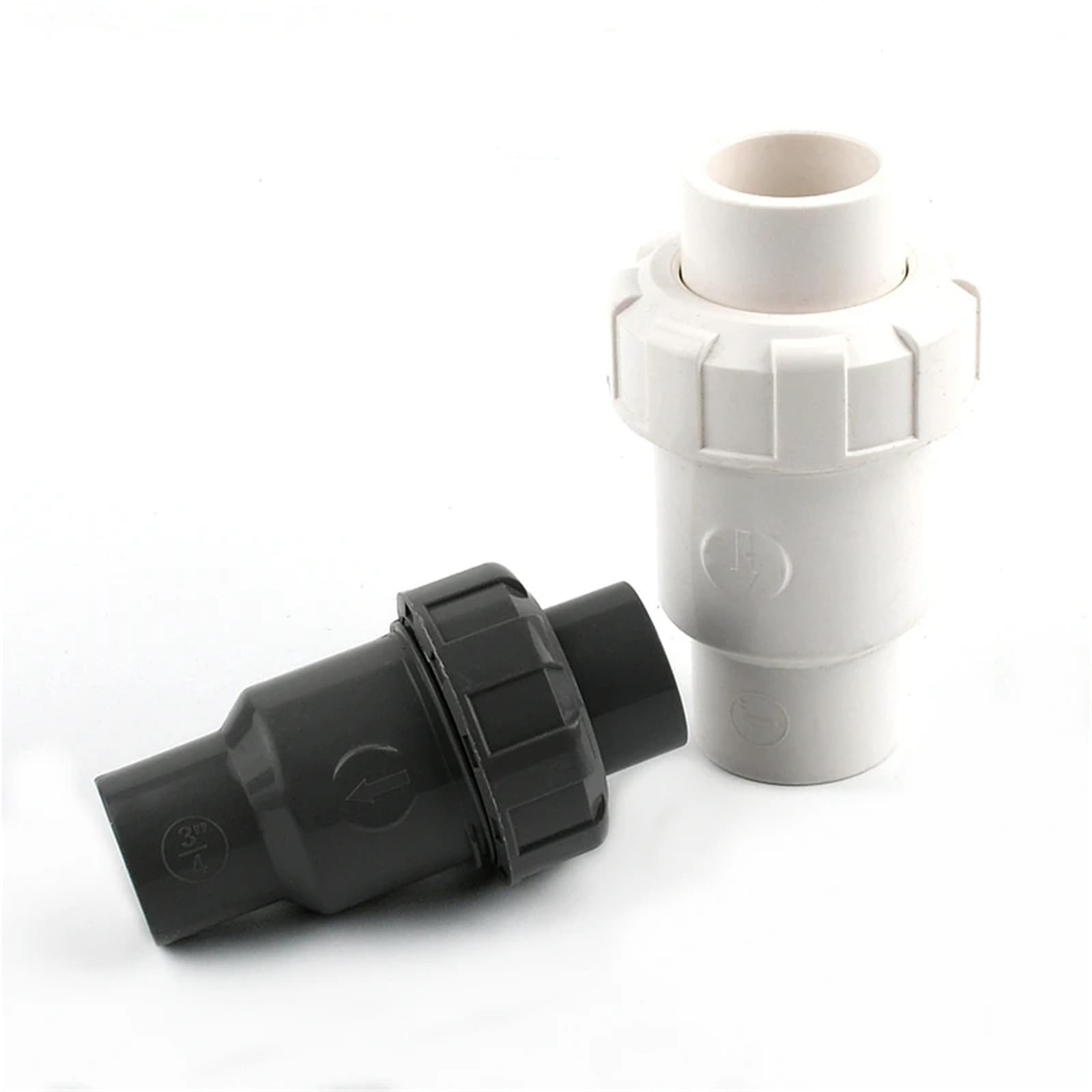 1 válvula de retención bola UPVC 20, 25, 32, 40 y 50 mm, vertical, adaptador escape for riego jardín acuario, conector tubería PVC(Dark Gray,20mm Inner diameter)