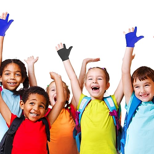 Image of Yxmeiguo 4pcs Thumb Sucking Guard Gloves Kids Anti Thumb Sucking Glove Chewy Compression Thumb Sucking Stop Nail Biting Finger Biting Glove for Kids Thumb Guard for Ages 5-12