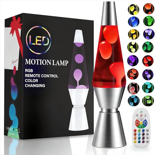 AONESY 14.5 Liquid Motion Lamp Relaxing Liquid Light for Adults and Kids Mood Lamp for Stress Relief 17 Color Changing Night Light Nightlight for Home Decor Bedroom Office-White