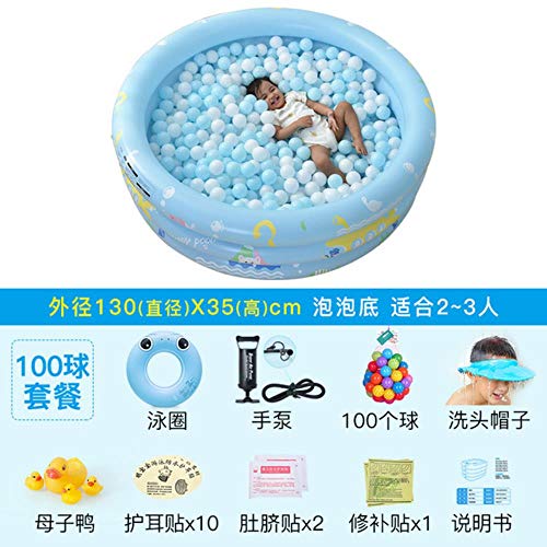Preisvergleich Produktbild MANWEI Pool Baby Aufblasbares Schwimmbad Familie Baby Erwachsenes Kind Planschbecken Verdickt Nach Hause Ocean Ball Pool, 130 X 35 B.