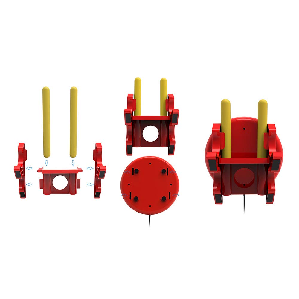 OSTENT Tamburo Controllore Bacchette Strumento Tradizionale Giapponese per Nintendo Switch Console Taiko No Tatsujin Master Videogiochi