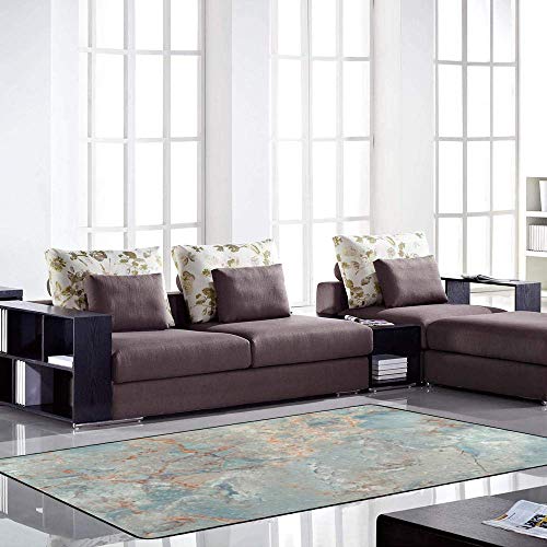 Tapis de salon velours corail Ruchen texture marbre et granit de qualité