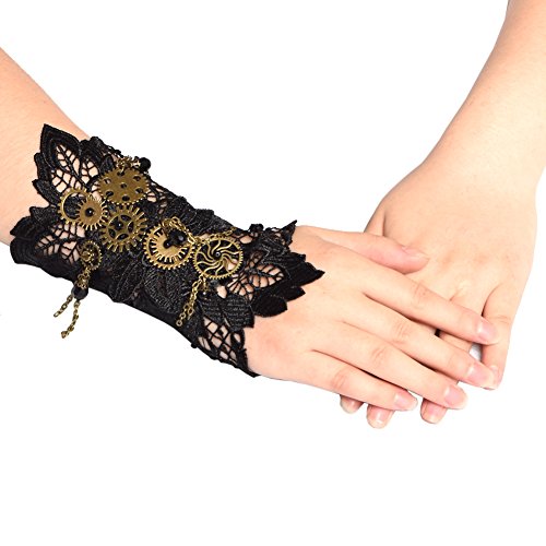 BLESSUME Steampunk Lace Cuff Bracelet