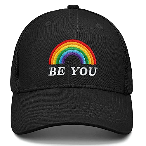 Image of Pride Hat Rainbow Caps LGBT Baseball Cap Pride Accessories Gay Stuff for Men Women