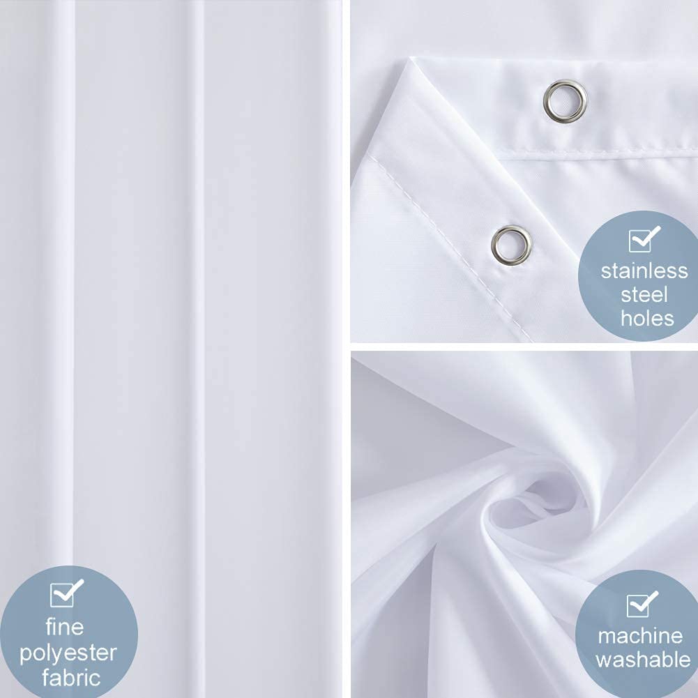 Tenda Doccia Anti-Muffa Furlinic - 240x180 Cm, Poliestere Impermeabile Con 16 Ganci - Foto 8