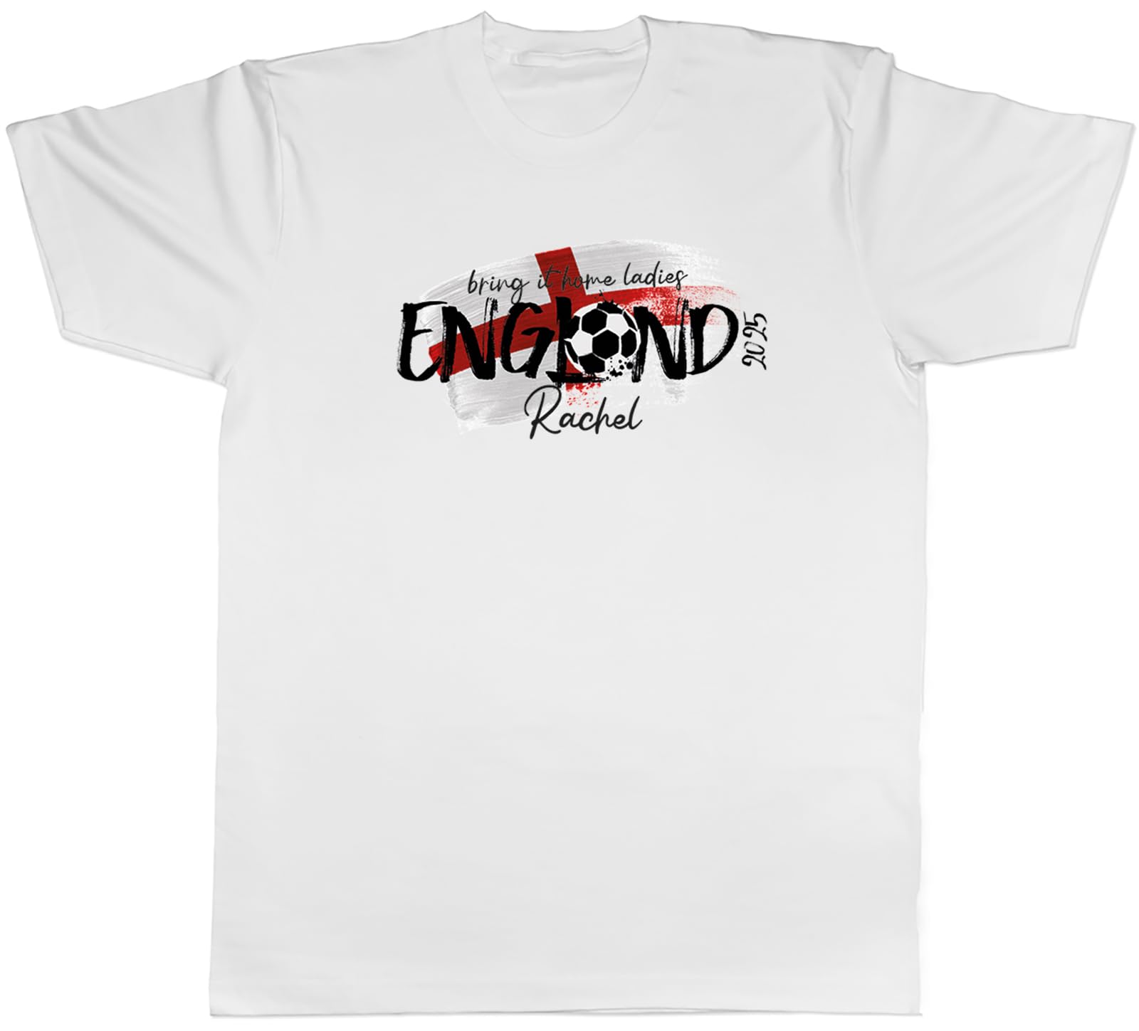 Shopagift Personalised Bring it Home England Football 2025 Mens T-Shirt Tee White