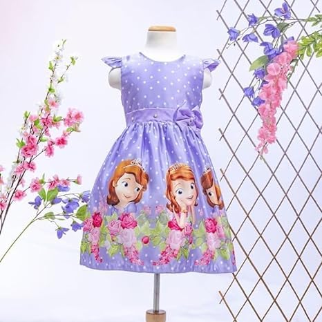 Girl's Princess Themed Purple Dress Knee-Lenght Sleeveless Halloween, Birthday2