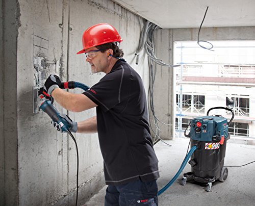 Bosch Professional stofzuiger voor nat en droog GAS 55 M AFC (incl. spleetzuigmond, 35mmØ, afvoerzak, bocht, vloerzuigmondset, 1 platte plooifilter PES, 3x0,35m zuigbuis, slang 5m met gereedschapsmof) - Image 3